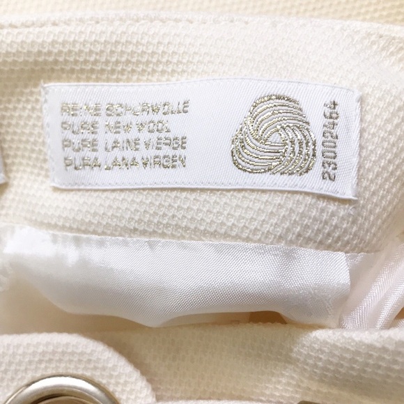 ESCADA Vintage Virgin Wool Creme Skirt - Picture 5 of 7